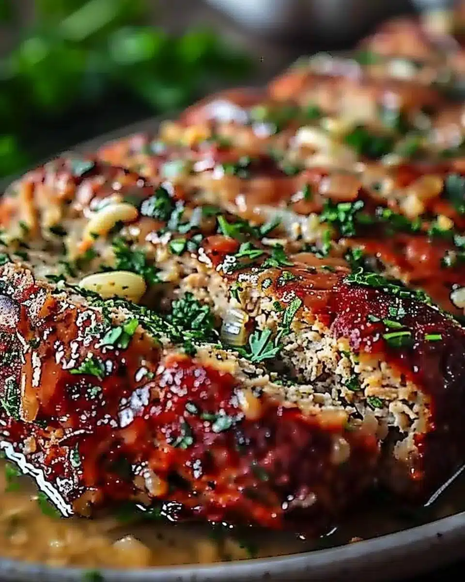 Garlic Parmesan Chicken Meatloaf