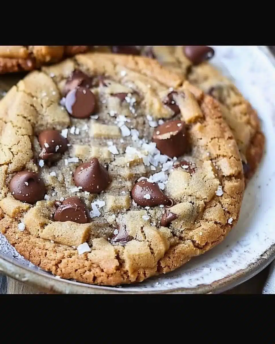 Giant Chewy Keto Chocolate Chip Cookies