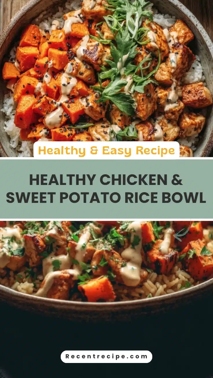 Healthy Chicken & Sweet Potato Rice Bowl