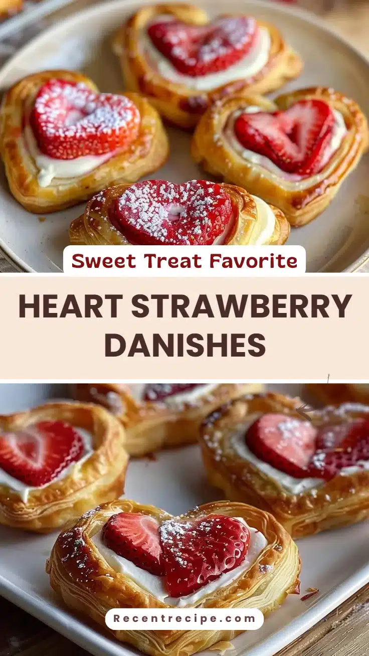 Heart Strawberry Danishes