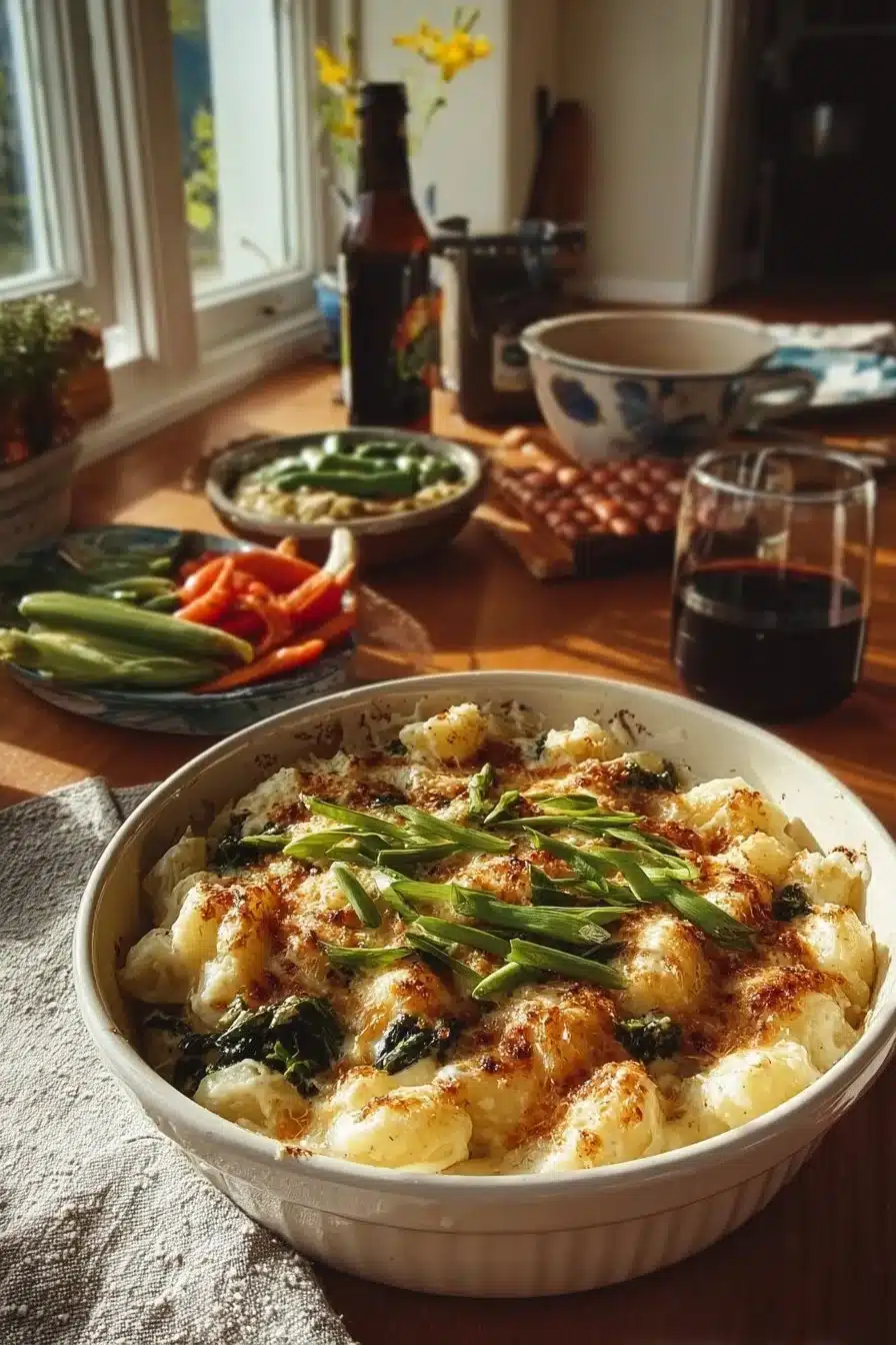 Delicious Irish Champ made with creamy mashed potatoes and scallions