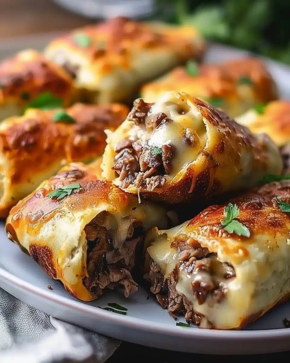 Keto Philly Cheesesteak Rolls