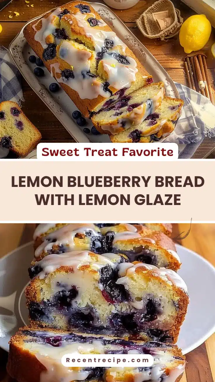 Lemon Blueberry Bread with Lemon Glaze