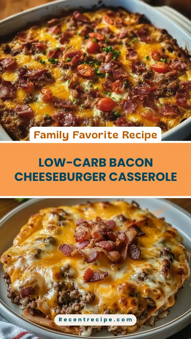 Low-Carb Bacon Cheeseburger Casserole