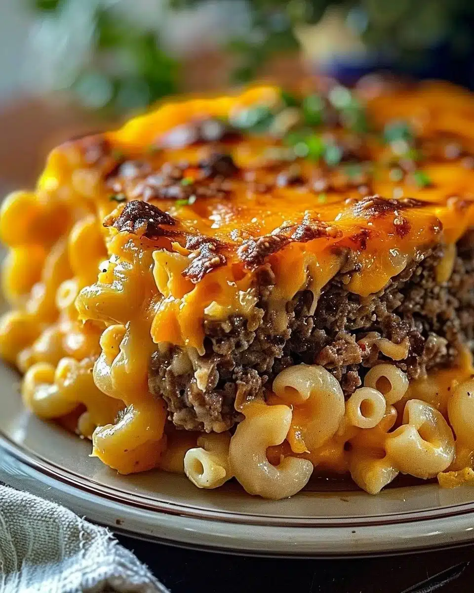 Mac and Cheese Meatloaf Casserole