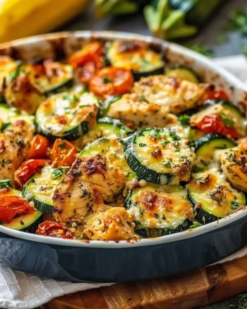 Delicious Mediterranean Chicken Bake with fresh vegetables and herbs