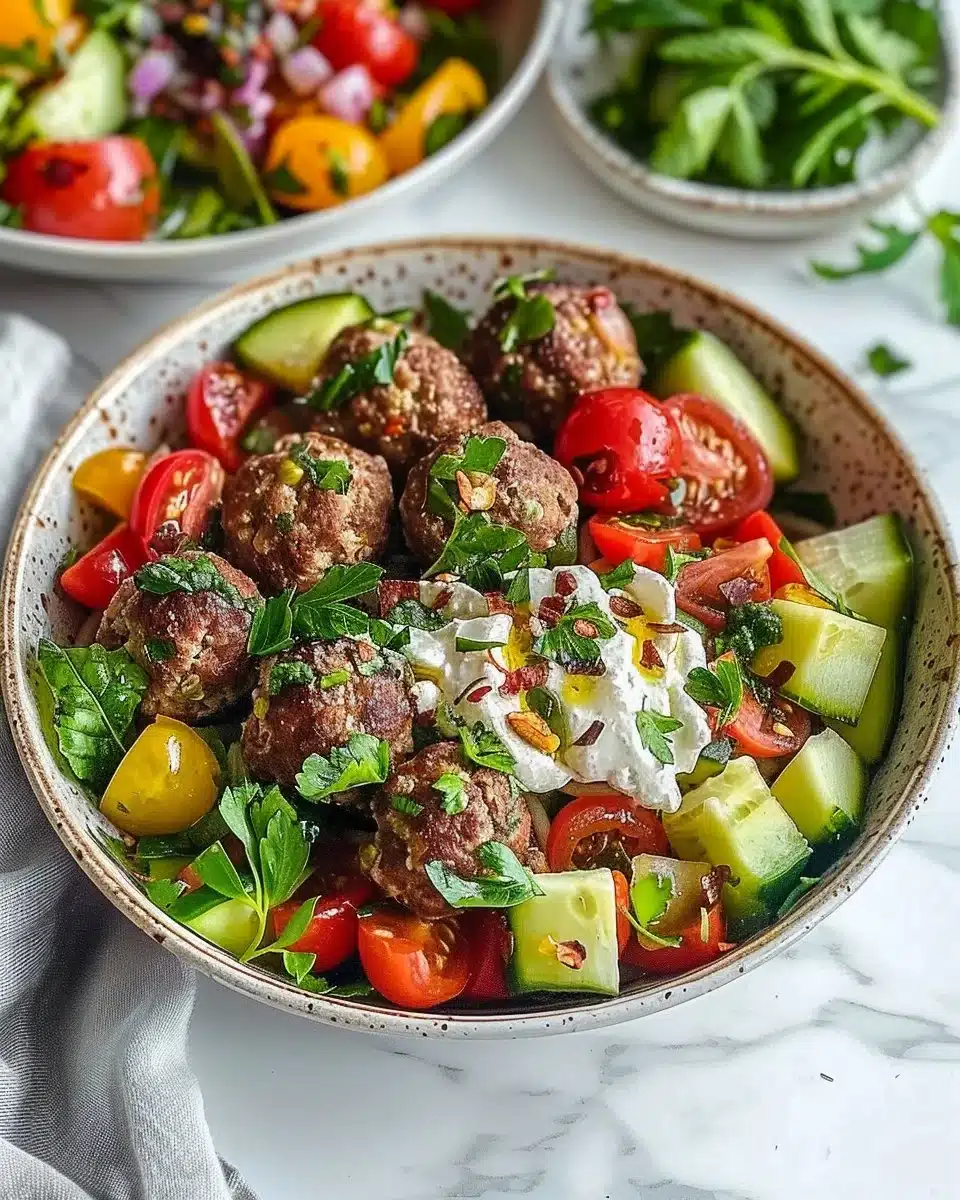 Mediterranean Meatball Bowl