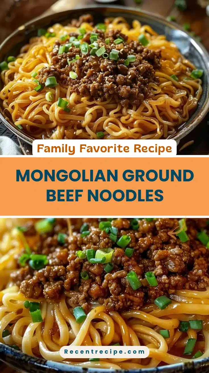 Mongolian Ground Beef Noodles