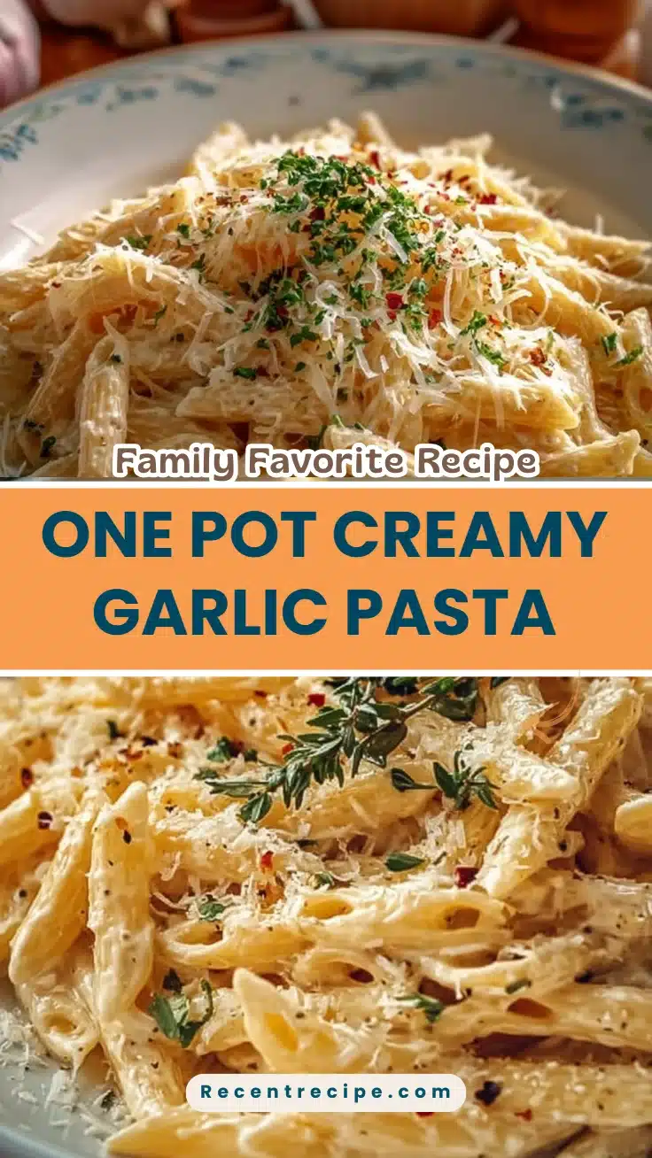 One Pot Creamy Garlic Pasta