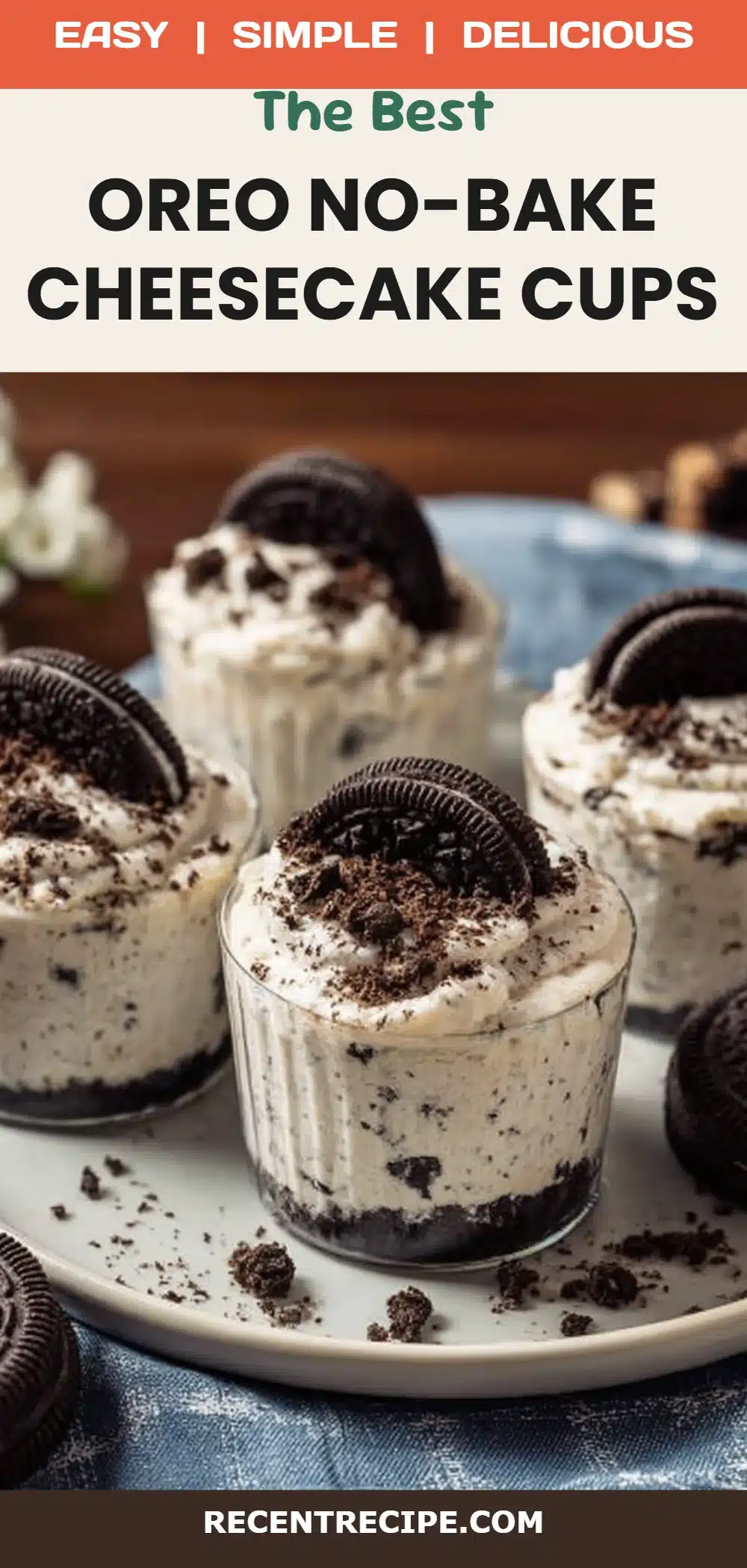 Oreo No-Bake Cheesecake Cups