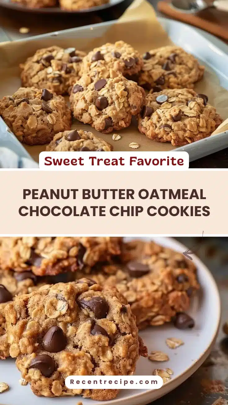 Peanut Butter Oatmeal Chocolate Chip Cookies