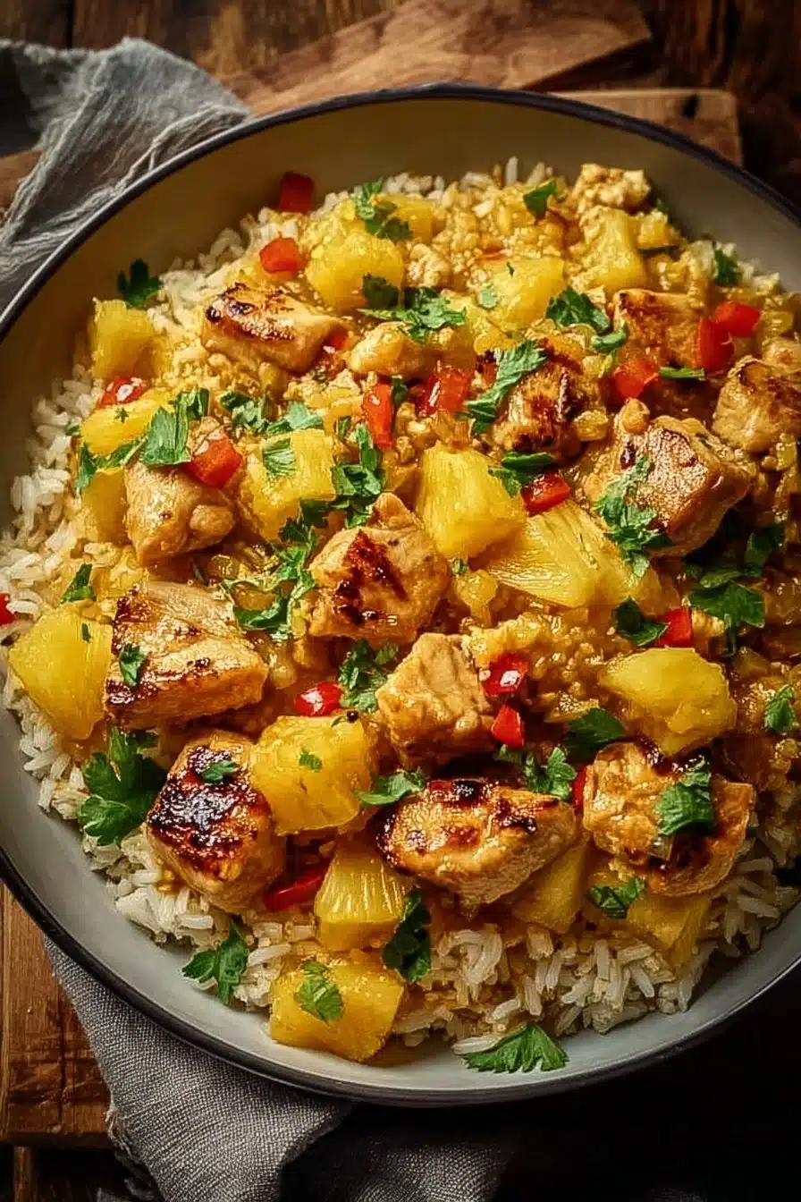 One-Pan Pineapple Chicken & Rice