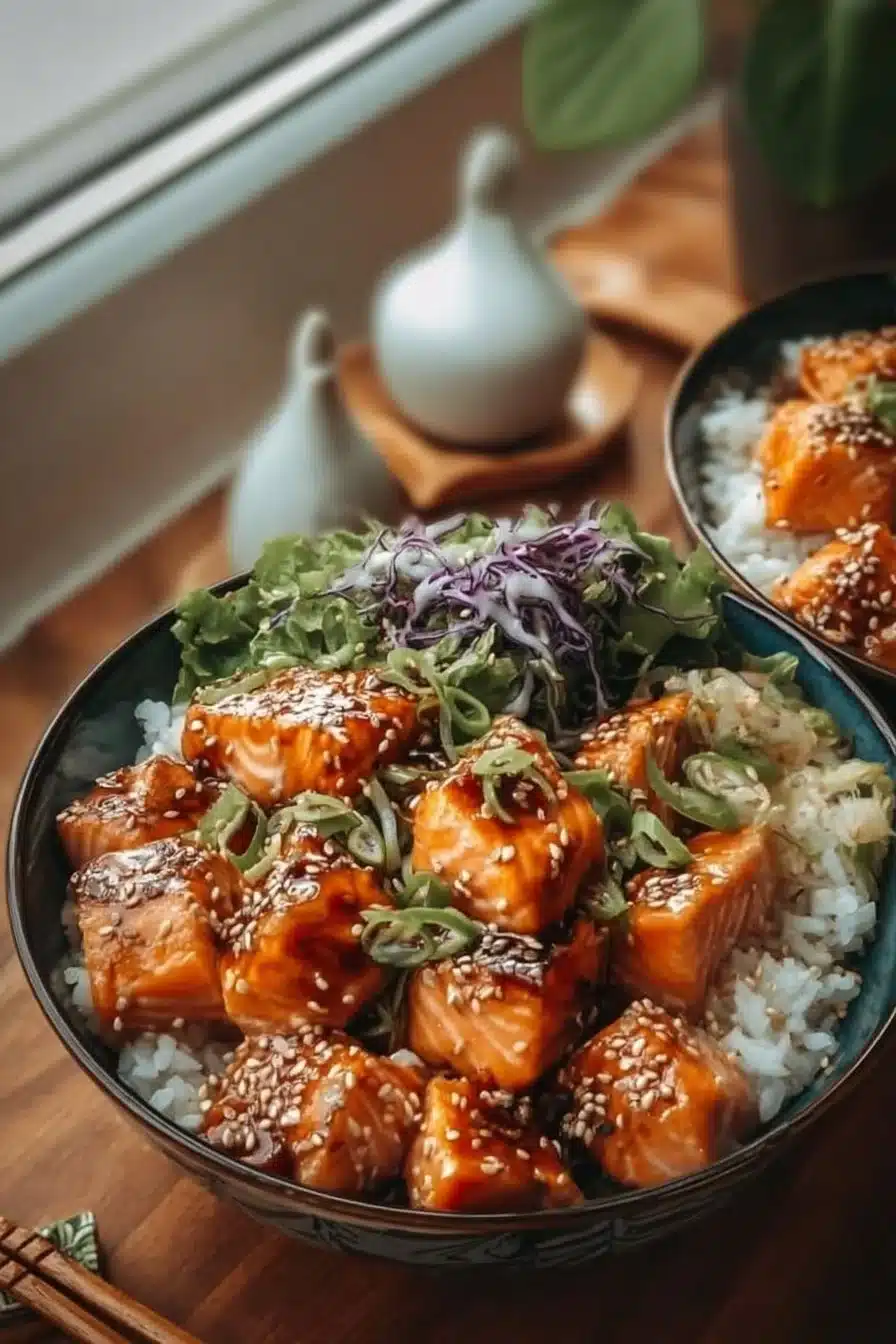 Crispy Salmon and Rice Bowl