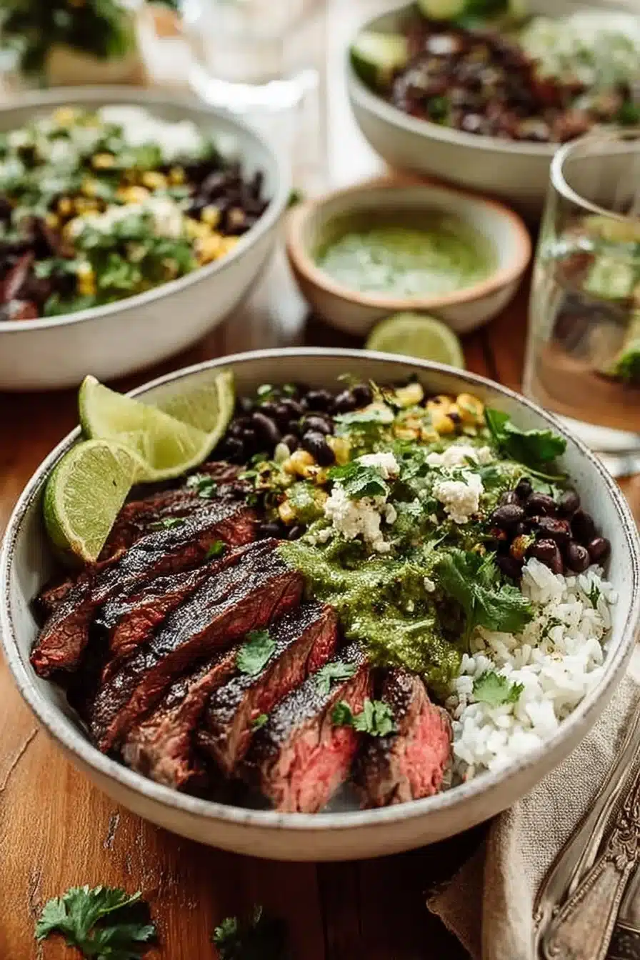 Cilantro Lime Steak Bowls