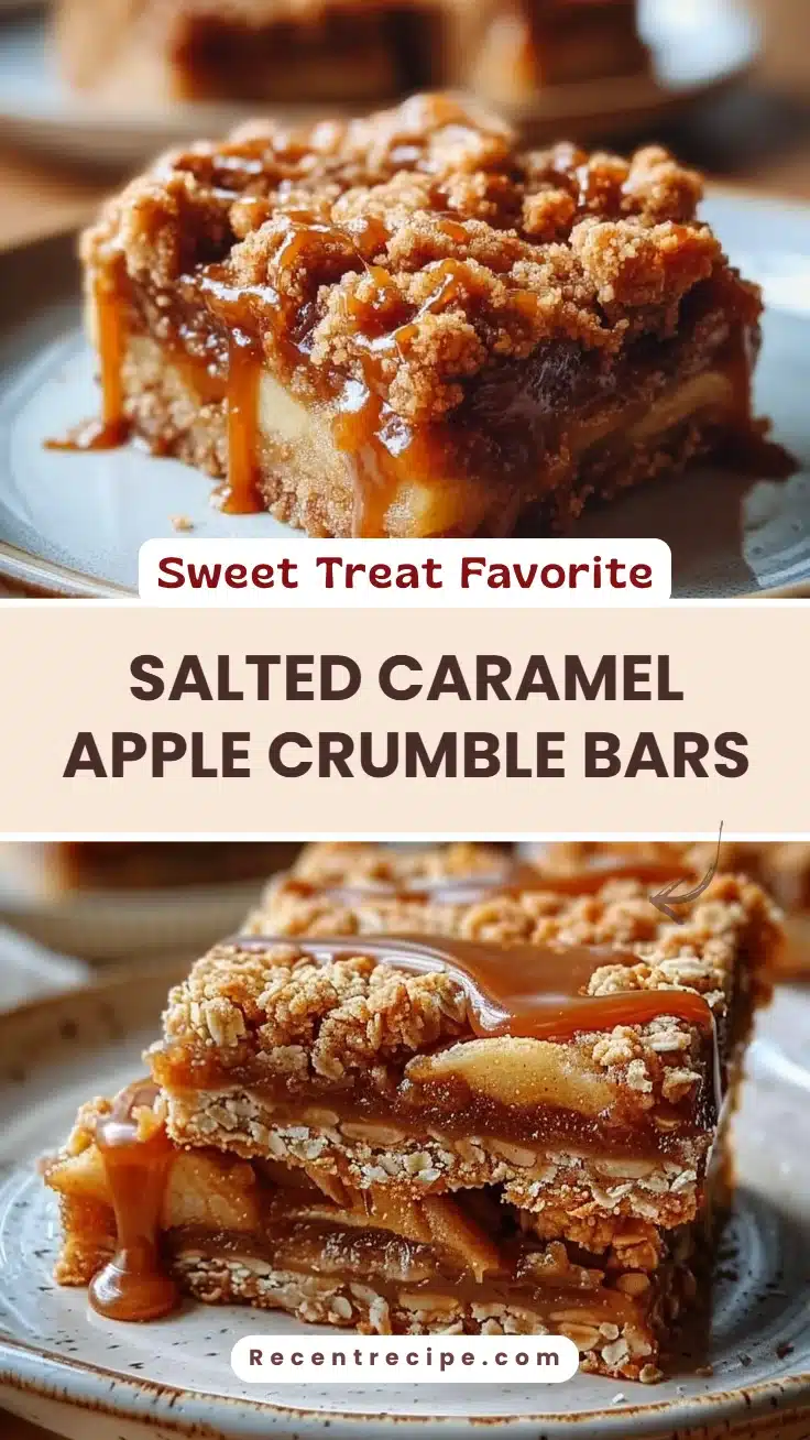 Salted Caramel Apple Crumble Bars