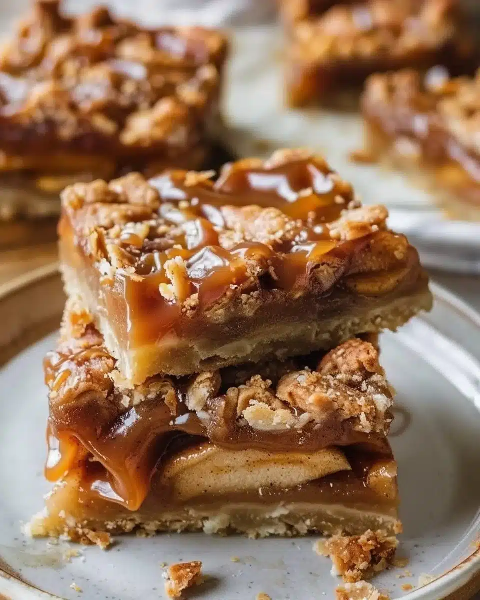 Salted Caramel Apple Pie Bars