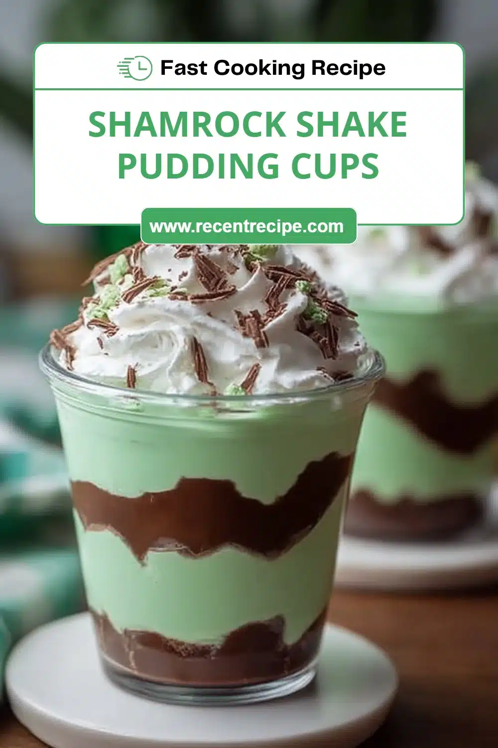 Shamrock Shake Pudding Cups