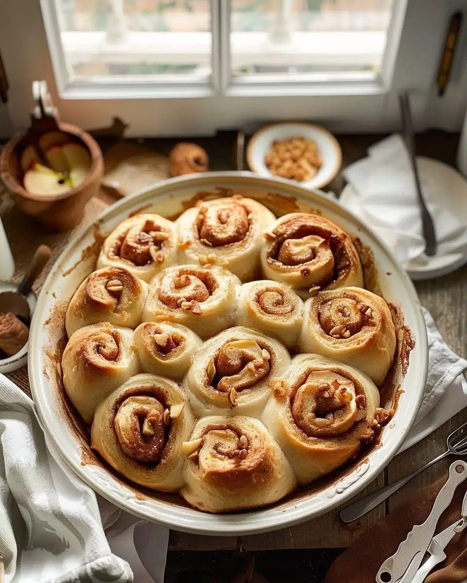 Soft-Baked Apple Cinnamon Rolls