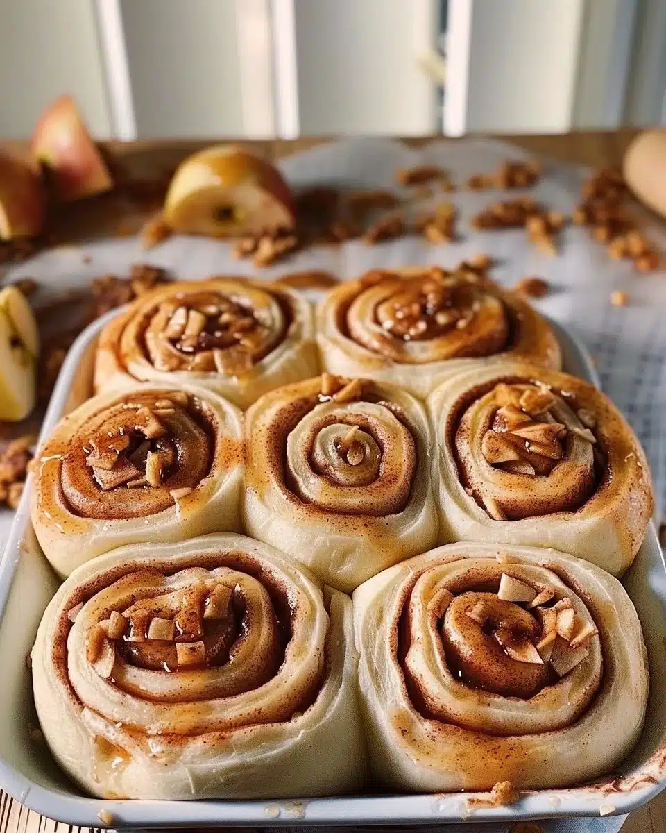 Soft-Baked Apple Cinnamon Rolls