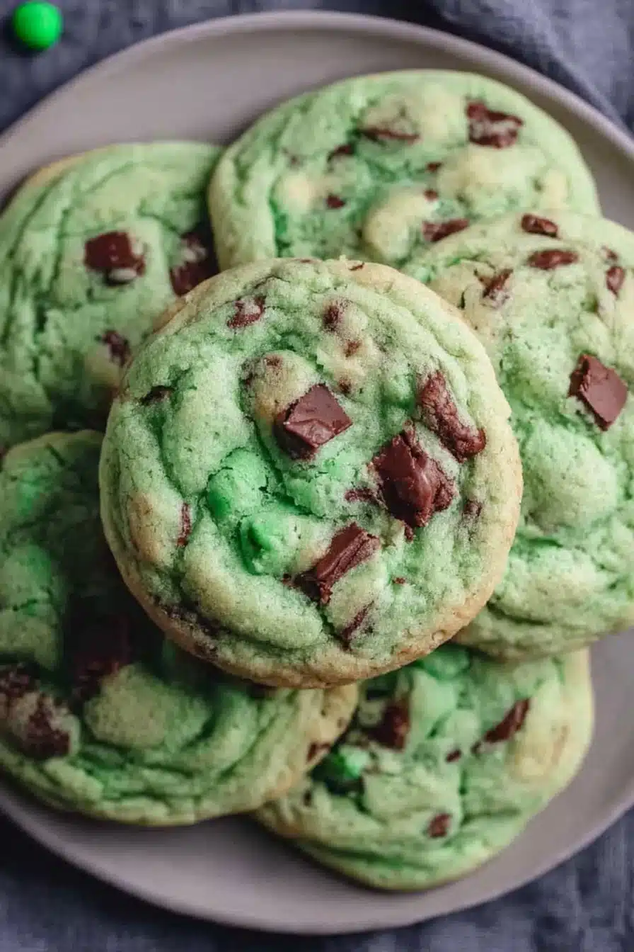 Mint Chocolate Chip Cookies