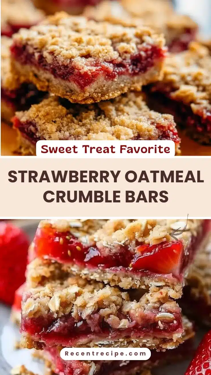 Strawberry Oatmeal Crumble Bars