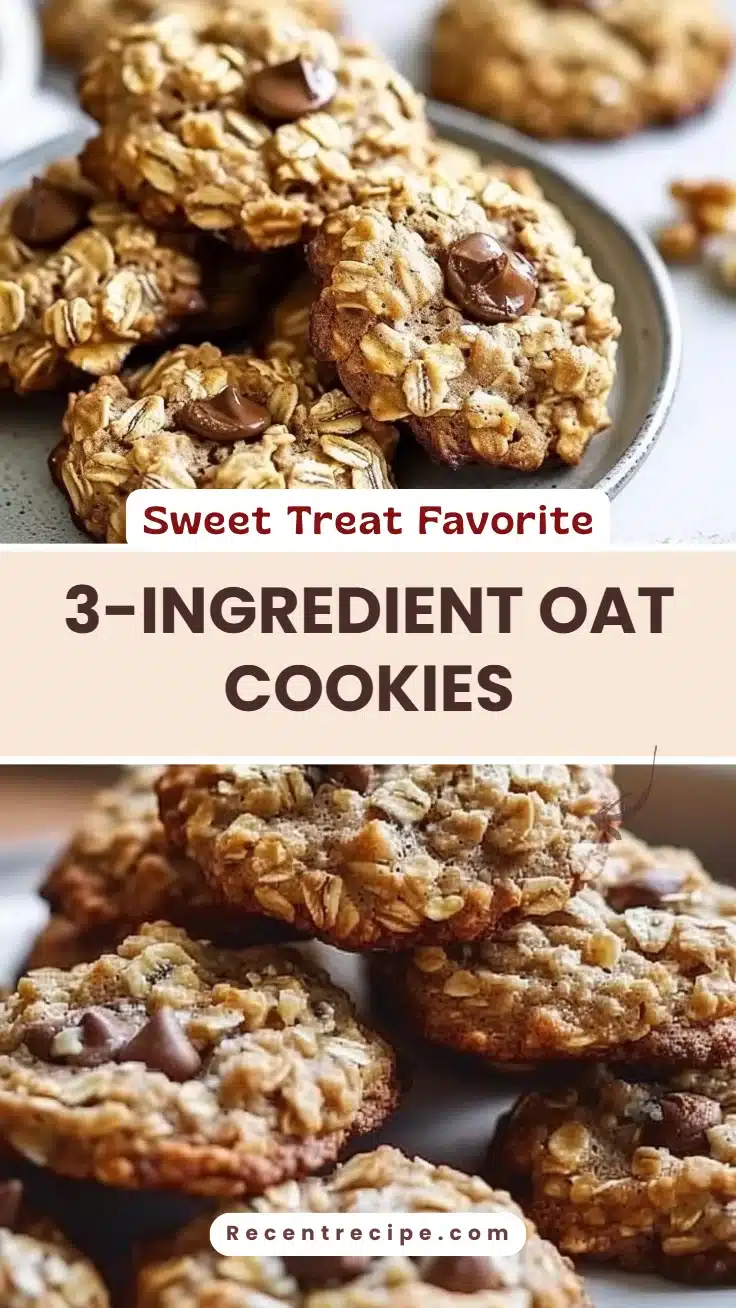 3-Ingredient Oat Cookies