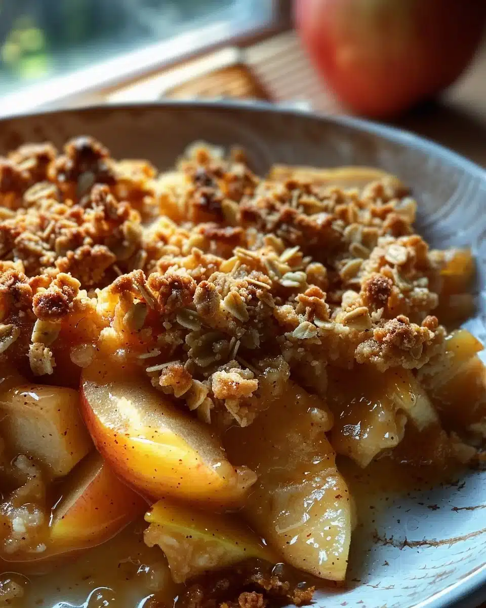 Best 4-Ingredient Apple Crisp, EVER! (1 Bowl)