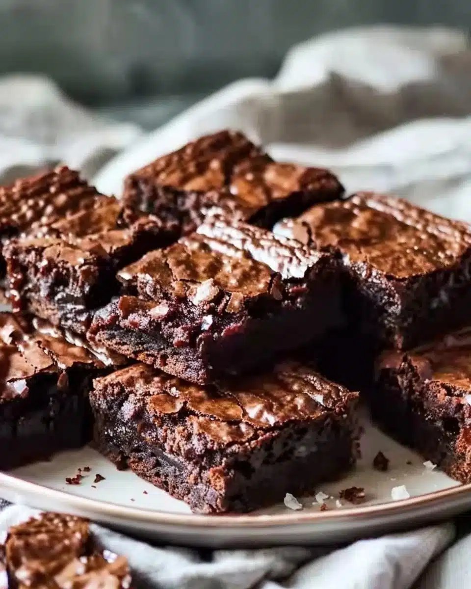 Delicious 5 ingredient brownies on a plate