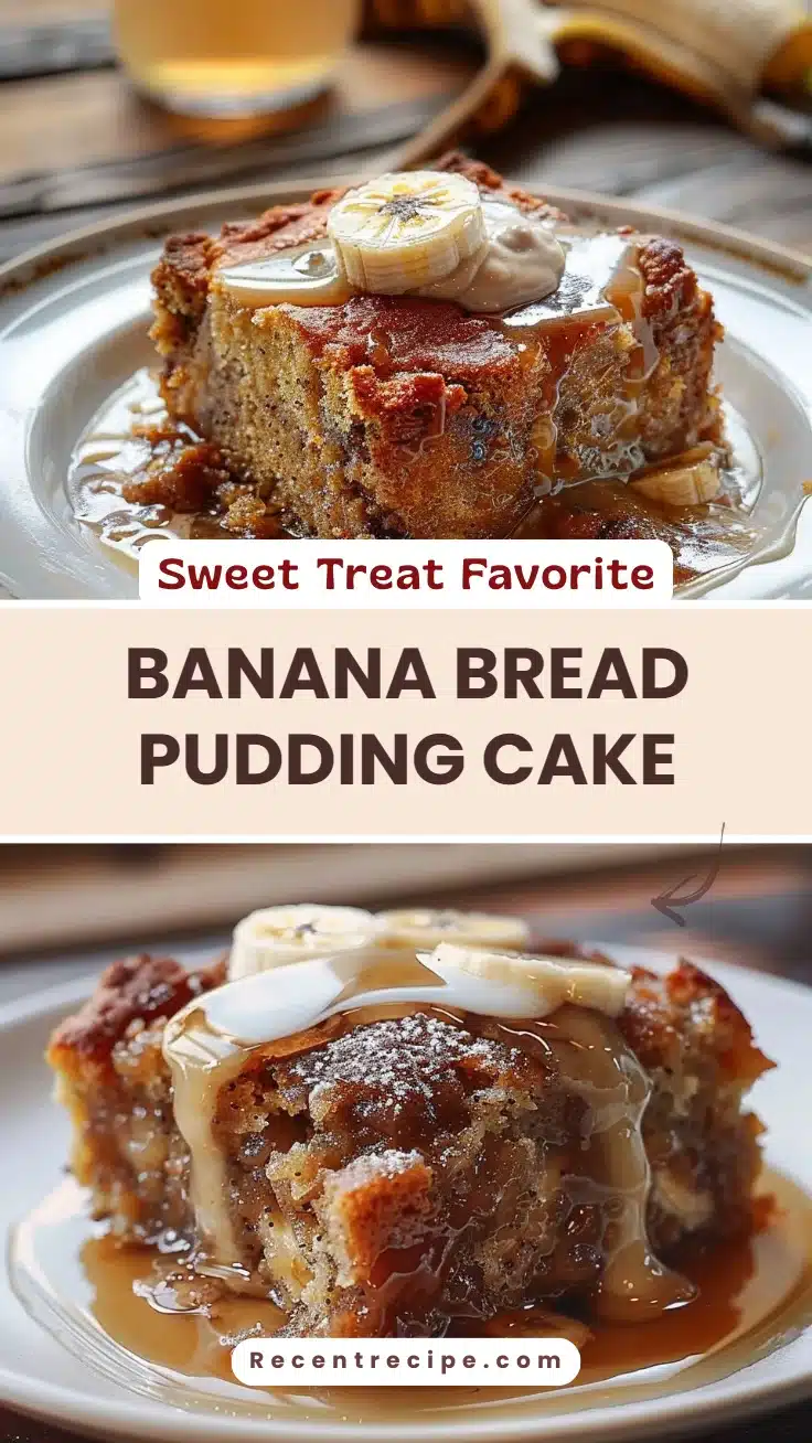 Banana Bread Pudding Cake
