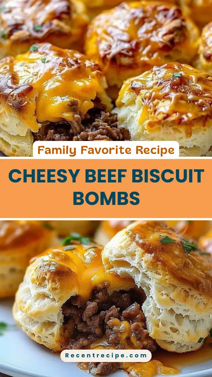 Cheesy Beef Biscuit Bombs