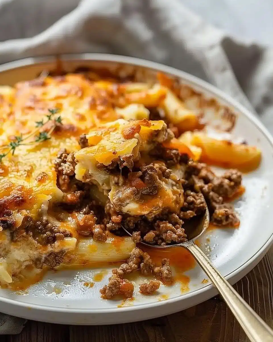 Cheesy Beef Pasta Bake