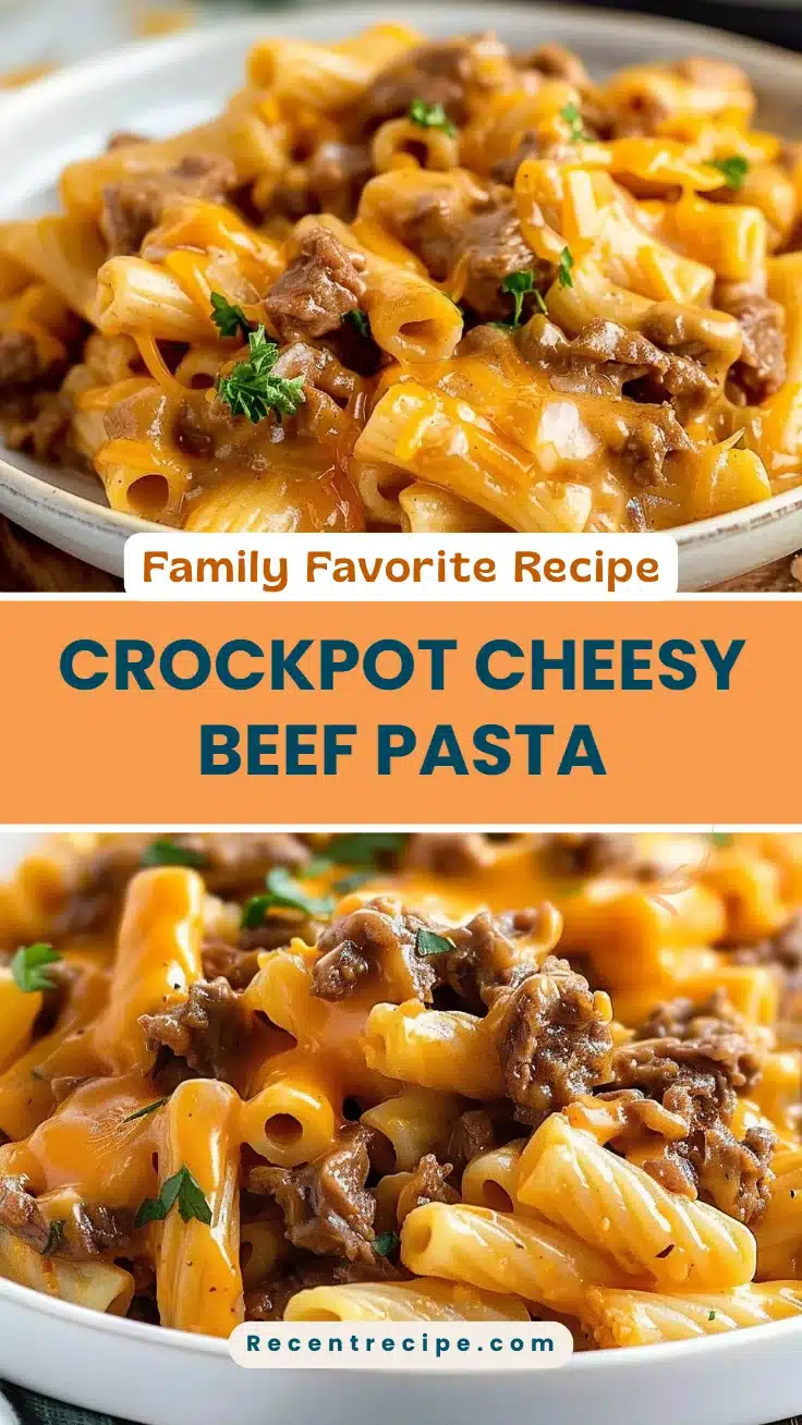 Crockpot Cheesy Beef Pasta