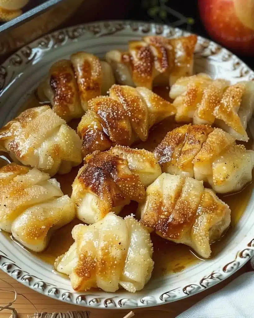 Delicious easy apple dumplings recipe with flaky pastry and sweet apple filling