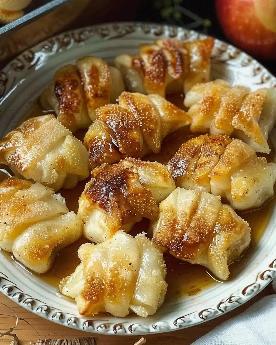 Delicious easy apple dumplings recipe with flaky pastry and sweet apple filling