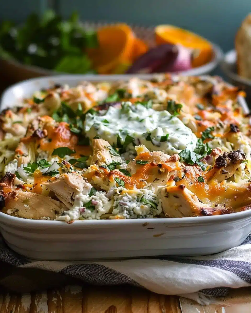 Greek Chicken Tzatziki Bake