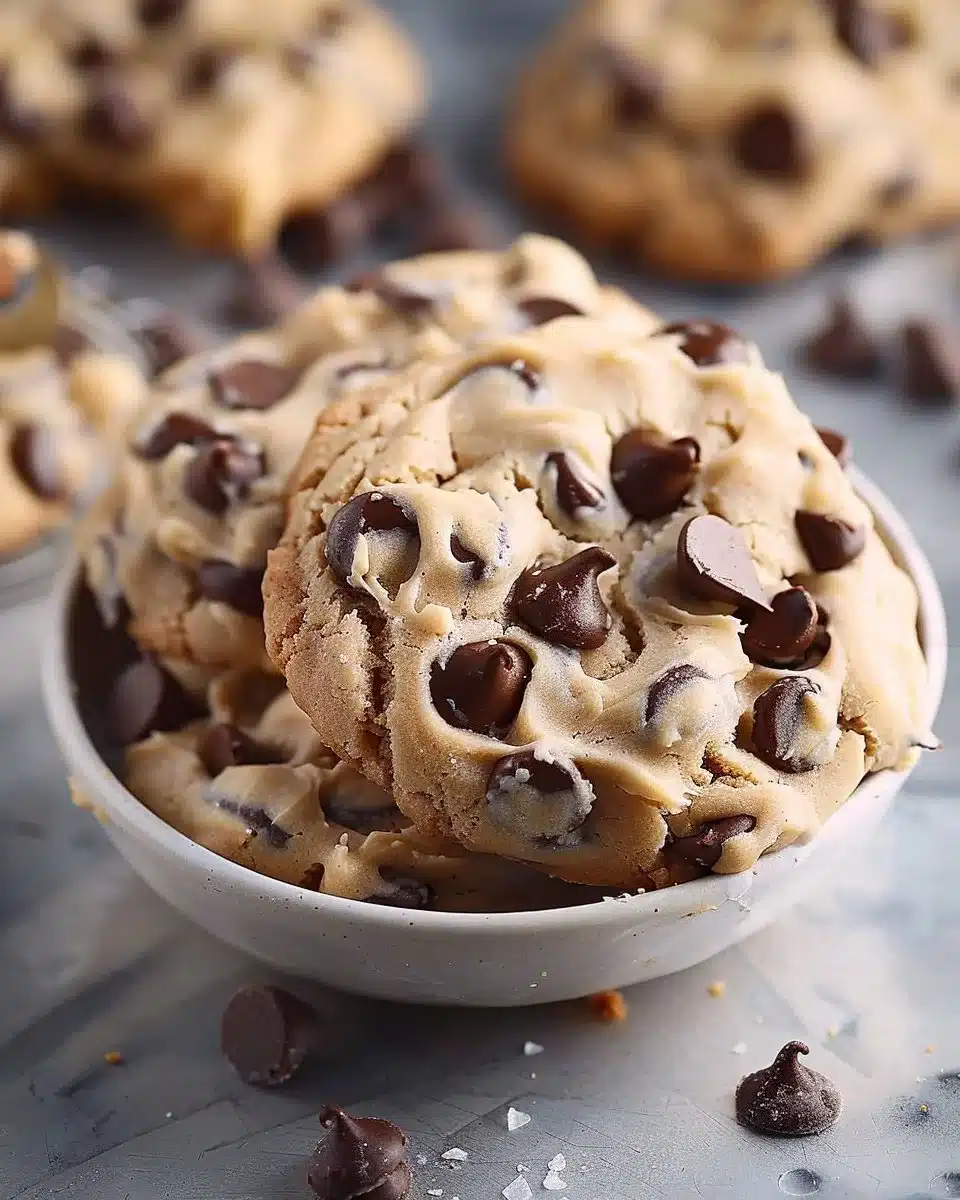 Delicious Greek yogurt cookie dough ready to bake.
