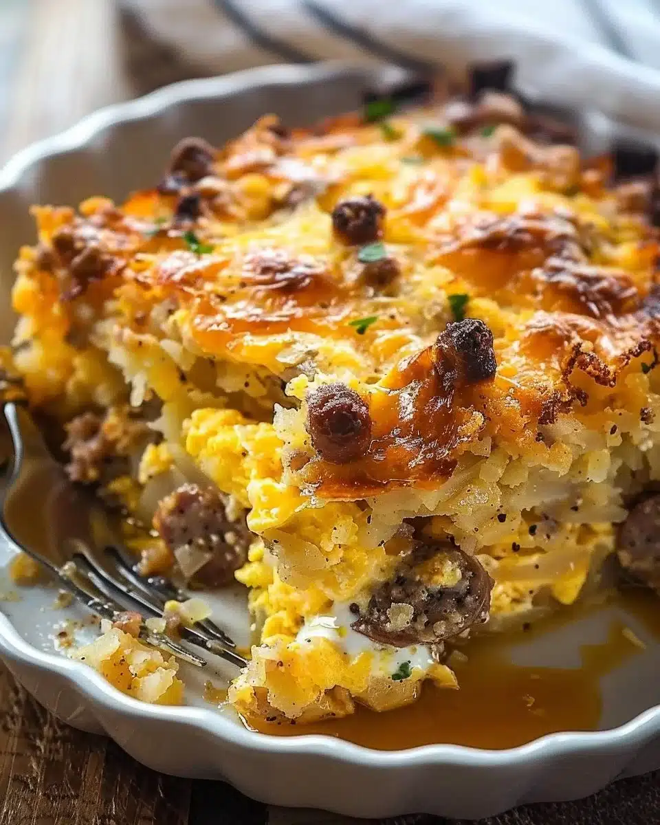 Hashbrown Sausage Egg Bake