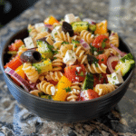High Protein Greek Pasta Salad