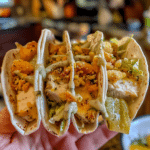 Dill Pickle Ranch Smash Chicken Tacos With Crispy Cheese Delight