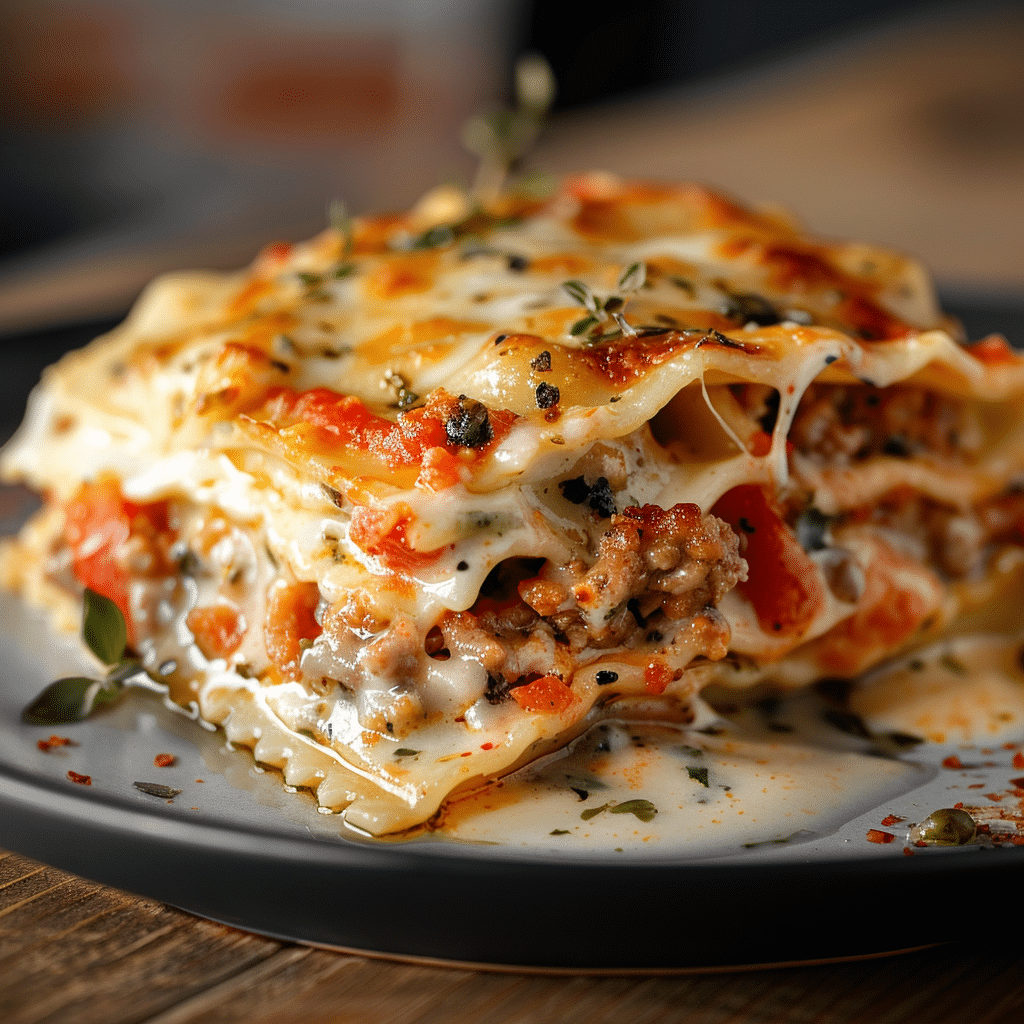 Sausage Alfredo Ravioli Lasagna