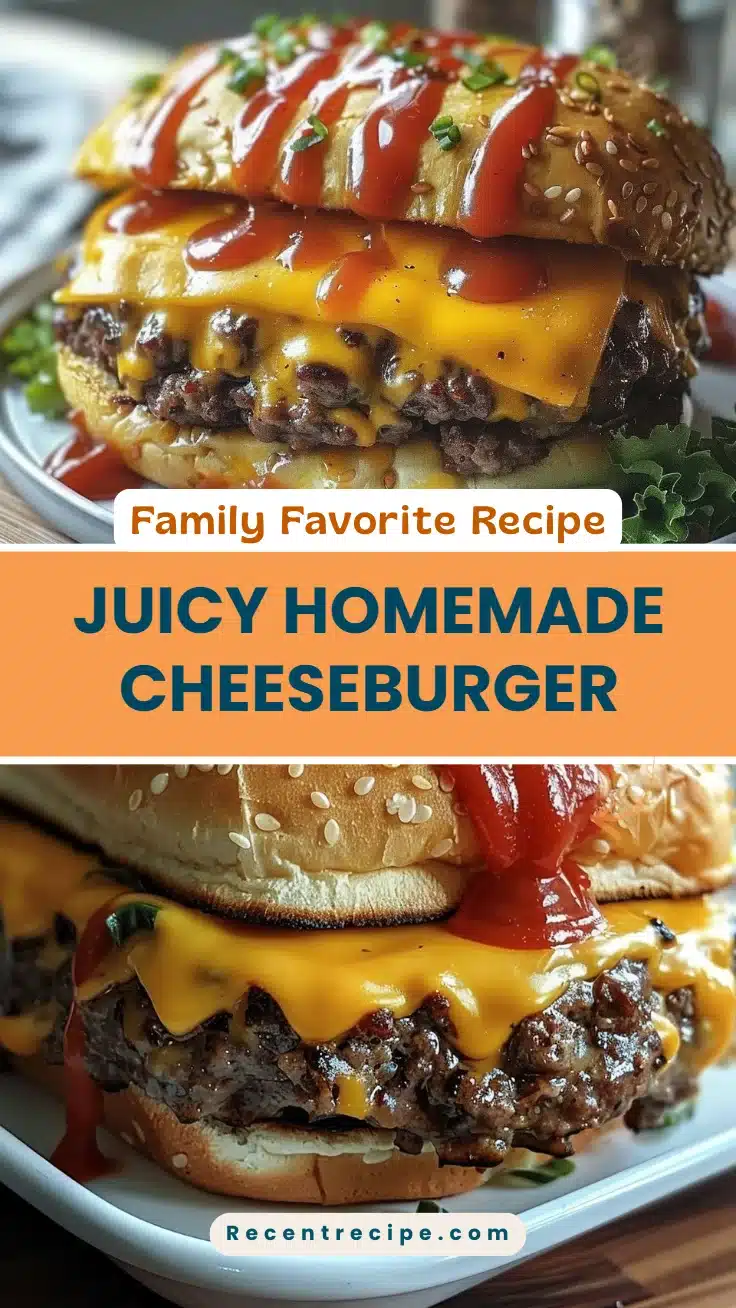 Juicy Homemade Cheeseburger
