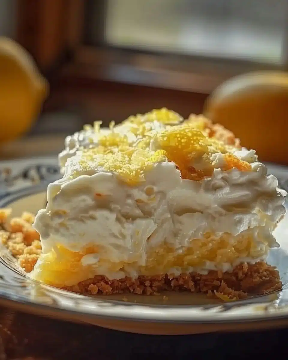 Zesty Lemon Cream Cheese Dump Cake