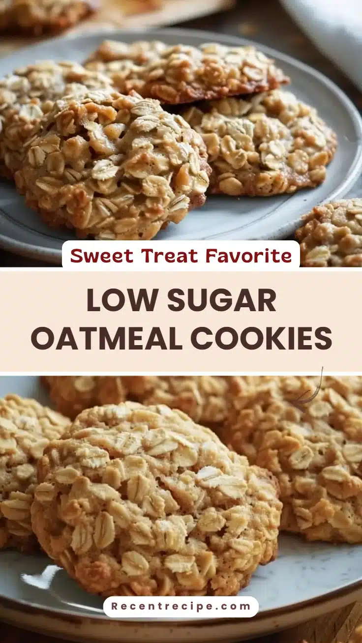 Low Sugar Oatmeal Cookies