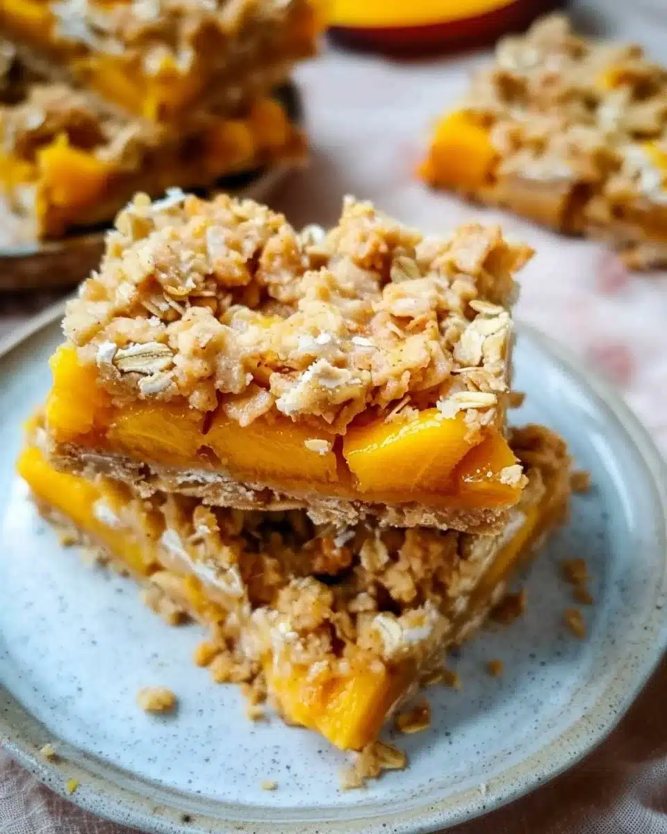 Mango Oat Crumble Bars