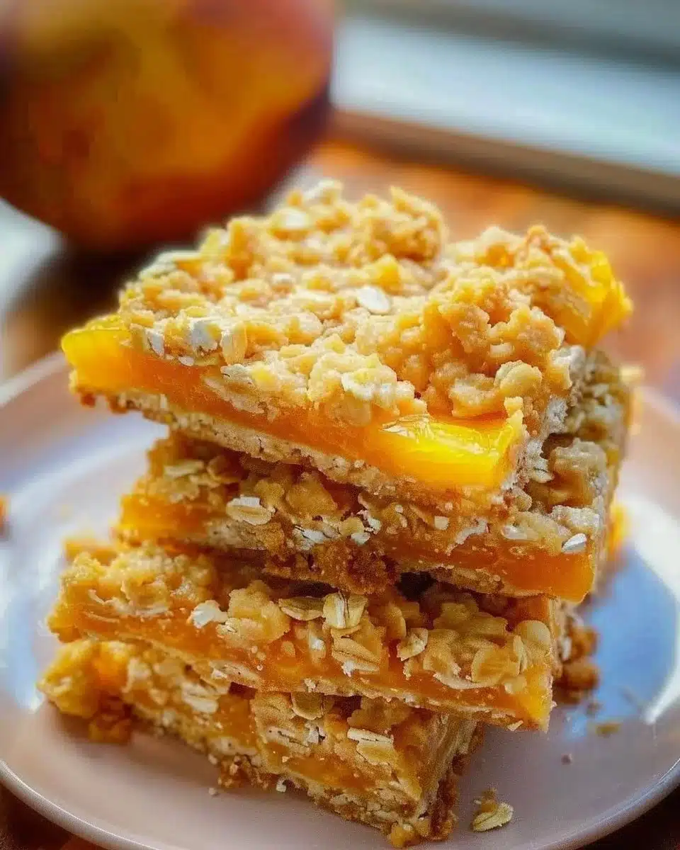 Mango Oatmeal Crumble Bars