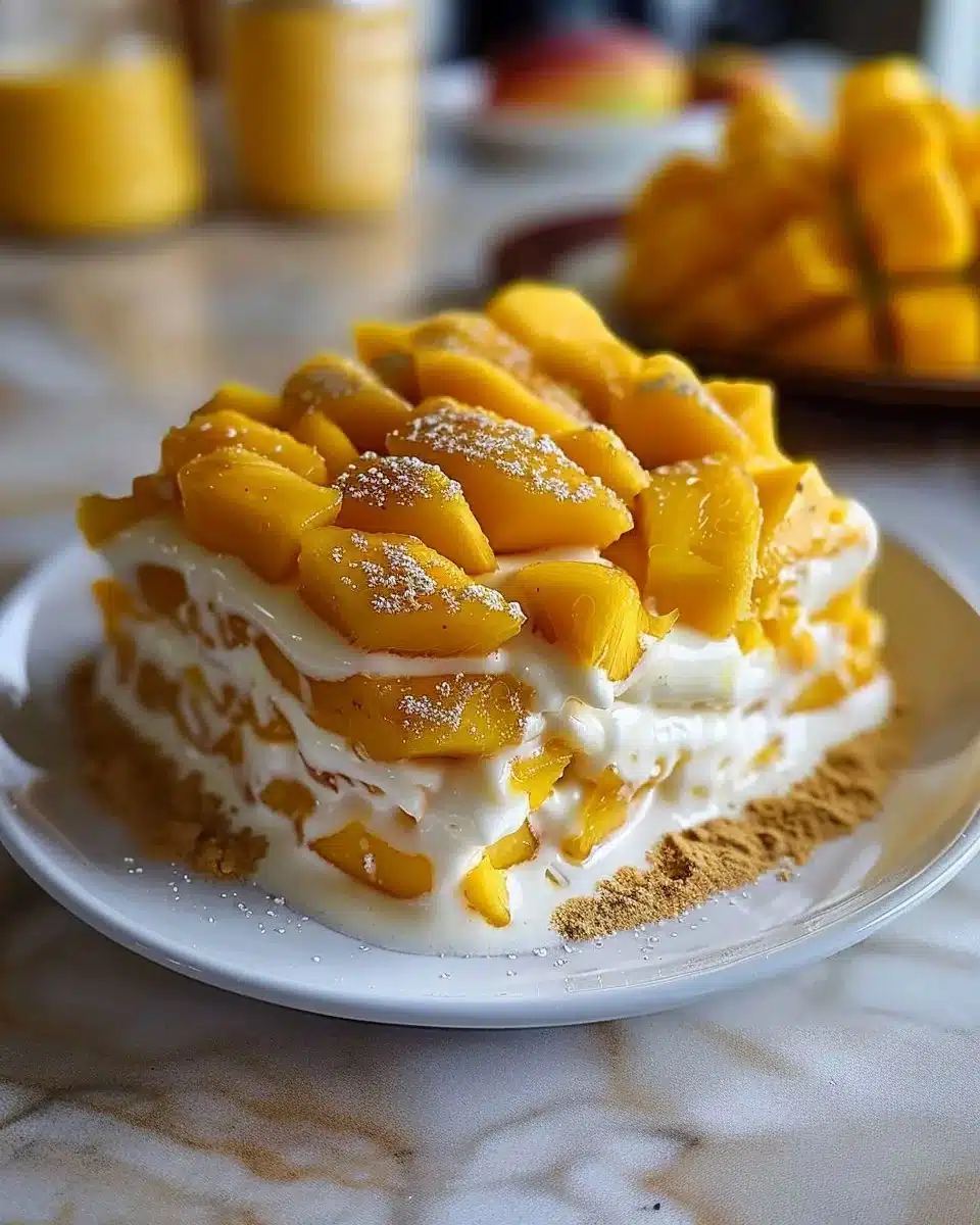 No Bake Mango Float