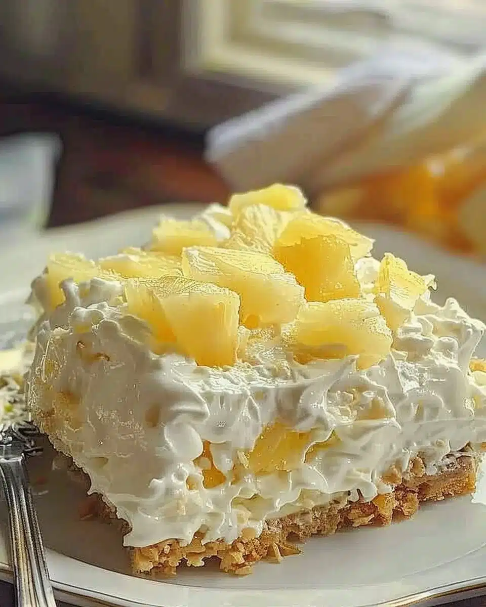 No Bake Pineapple Cream Dessert