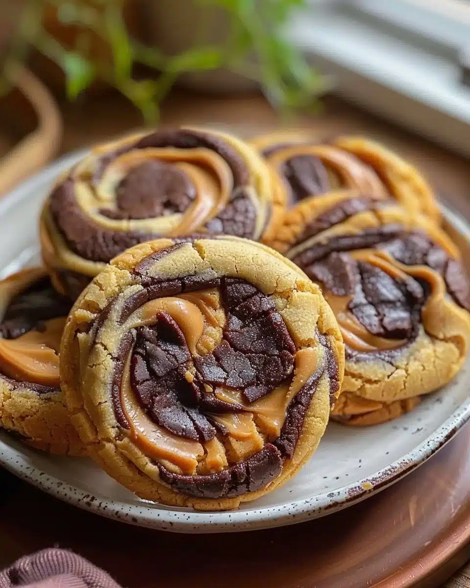 Peanut Butter Brownie Swirl Cookies