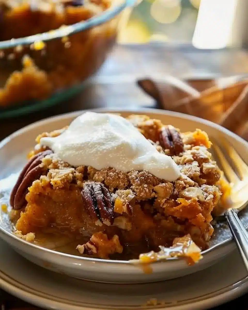 Pumpkin Pecan Cobbler