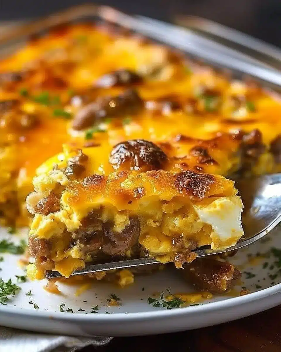 Sausage Egg and Cheese Breakfast Casserole